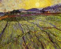 Enclosed field with rising sun Vincent van Gogh